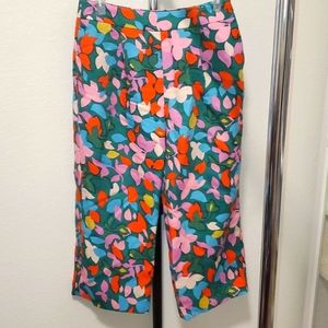 JCrew cropped floral trouser